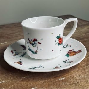 Vintage KFC Children’s Porcelain cup and Saucer Christmas 1994 RARE